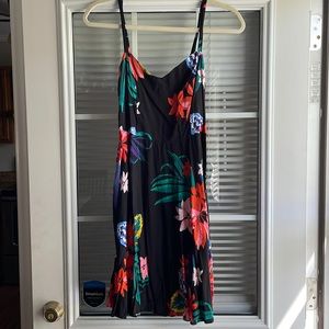 Floral Black Summer Dress